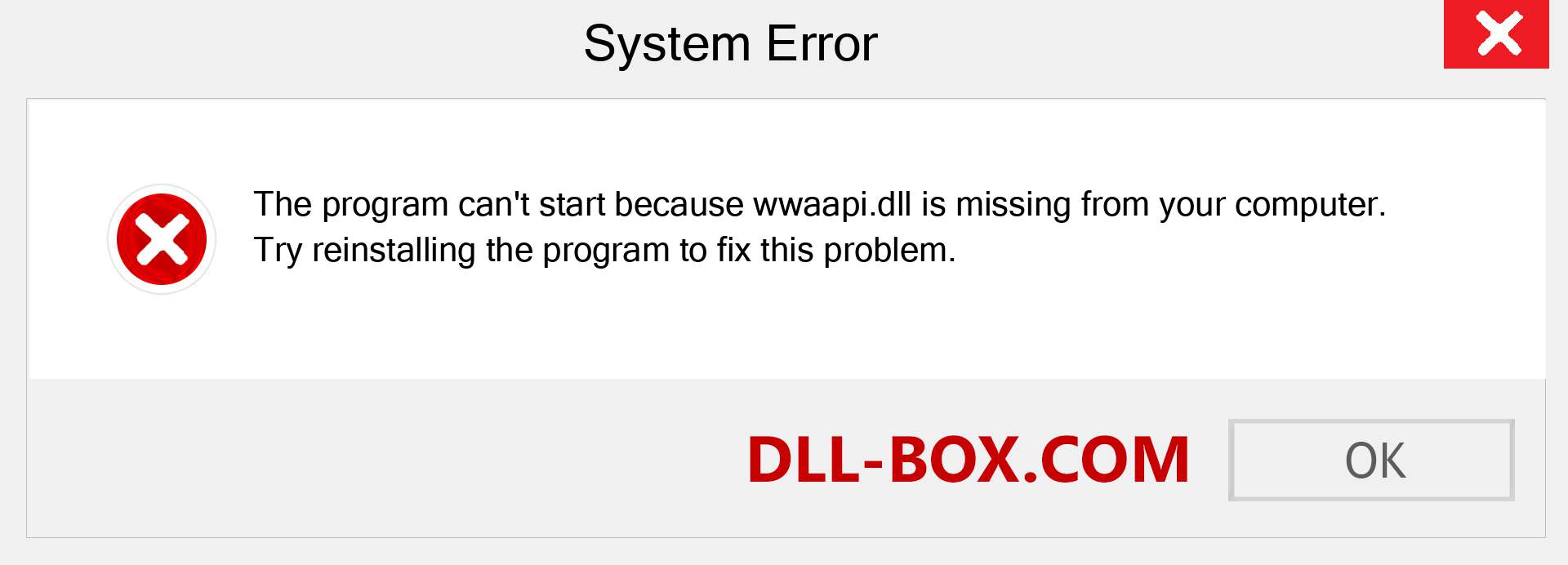  wwaapi.dll file is missing?. Download for Windows 7, 8, 10 - Fix  wwaapi dll Missing Error on Windows, photos, images